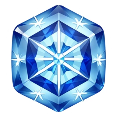 Blue Gem with an Ice Flake Inside sticker