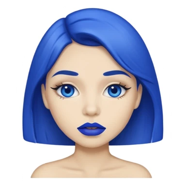 blue lipstick sticker