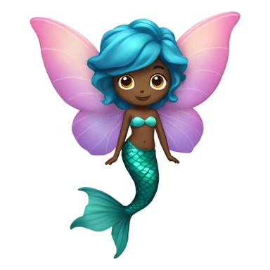 an mermaid that has fairy wings sticker