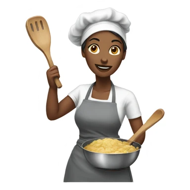 Woman cooking sticker