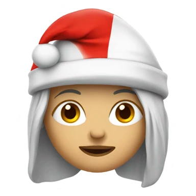 white spartan female wearing red santa hat sticker