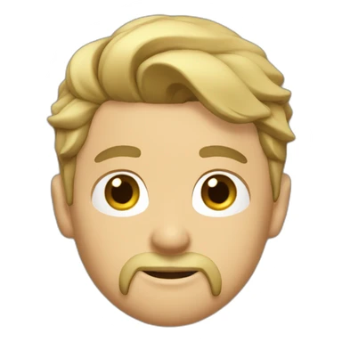 white man with man bun and beard with t shirt sticker