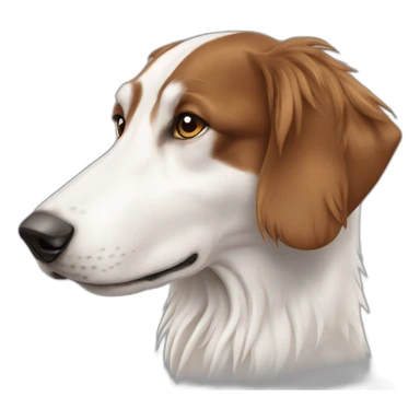 Perro borzoi blanco y marron claro  sticker