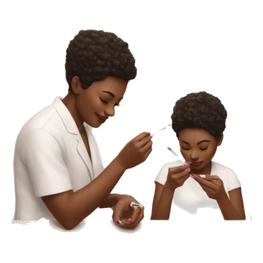 2 cats painting their nails sticker