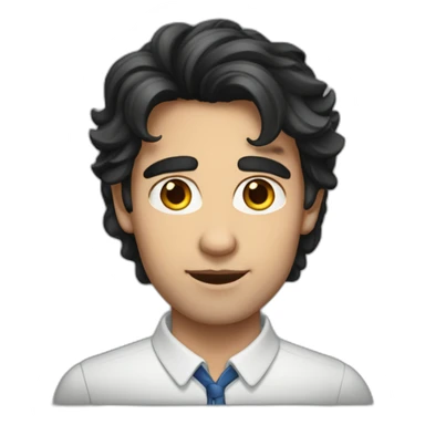 European dark hair Tino sticker