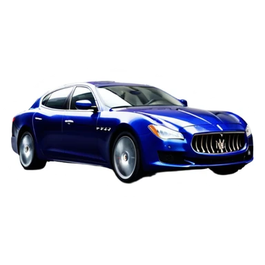Maserati Quattroporte (2022) – cinematic-realistic Maserati Quattroporte emoji, its striking Italian design turning heads as it effortlessly maneuvers through the streets of Milan. The engine roars with Italian flair, echoing the car's racing heritage while enveloping the driver in an atmosphere of true luxury. sticker