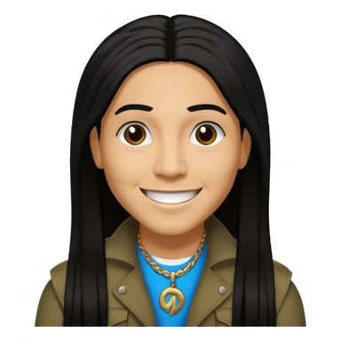 Taboo from Black Eyed Peas with long hair sticker