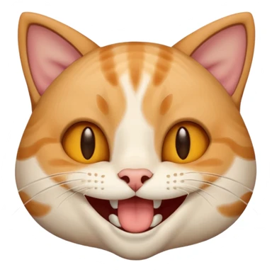 Combine Cat laughing emoji and 😁 this emoji sticker
