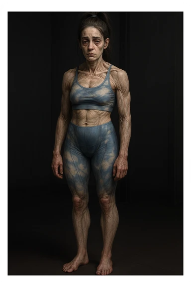 donna con insonnia frequenti in 3D realistica, donna stanca immagine anatomica sticker