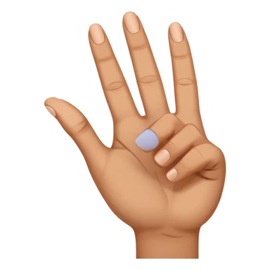 right hand making an 'E' shape, East Side hand sign, clear and expressive, no text sticker