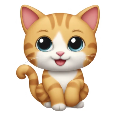 Cats making heart shape with tails sticker