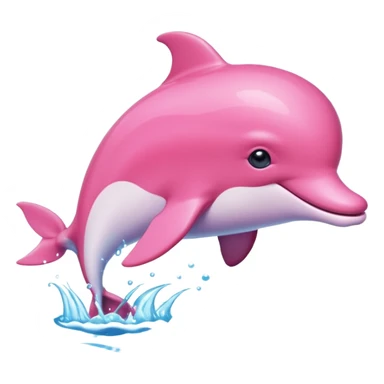 Pink dolphin sticker