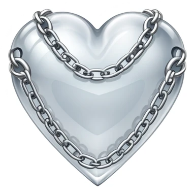  crystal heart chained linked together sticker
