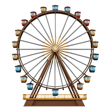 Brown city ferris wheel sticker