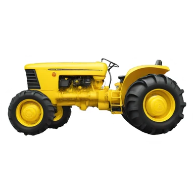 engine of yellow tractor sticker
