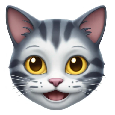 Cat cheshire face sticker