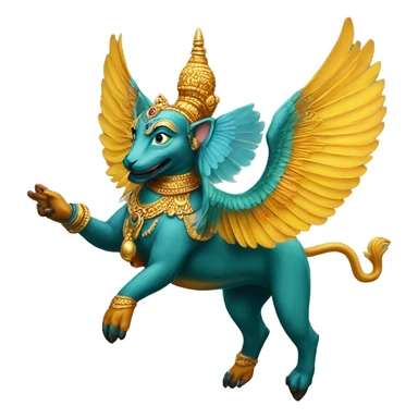 Vishnu flying on Garuda sticker