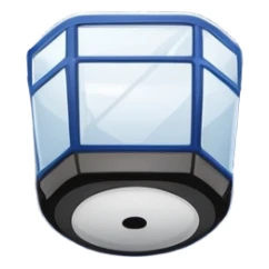 Please, make An icon featuring The background shows a packed stadium with cheering fans, bright arena lights, and an icy rink and close-up shots of key hockey equipment: a hockey stick, puck, and skates. Transparent background highlights the essentials of the game and the thrill of the sport. sticker