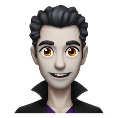 beautiful evil vampire male sticker