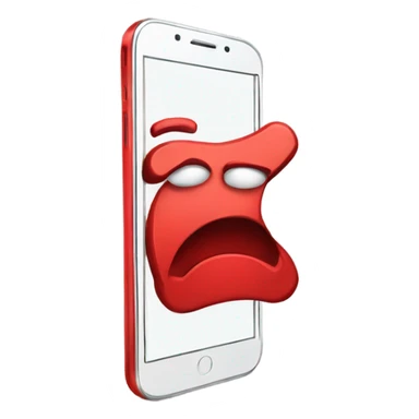 Red smartphone upset sticker