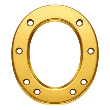 Golden horse shoe sticker