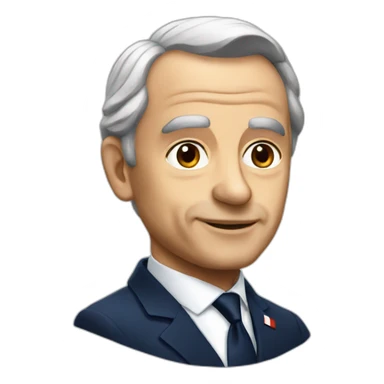 french president sticker