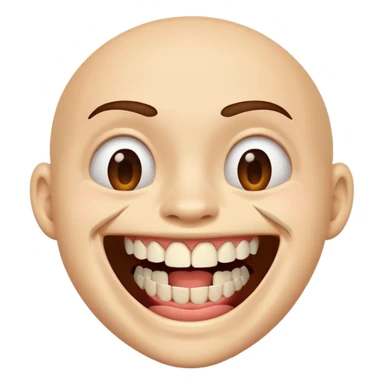 Laughing out loud with broken teeth sticker