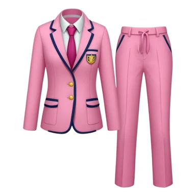 pink academia uniform with pants sticker