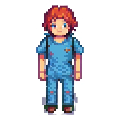 standing guy, pixel art style sticker