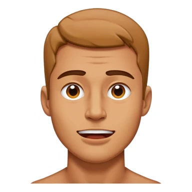 A man mewing his jawline sticker