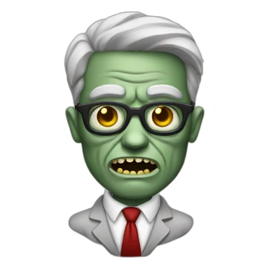 Zombie banker sticker
