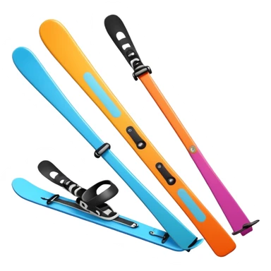 skis,colorful, Snow Gear,negative: character. sticker