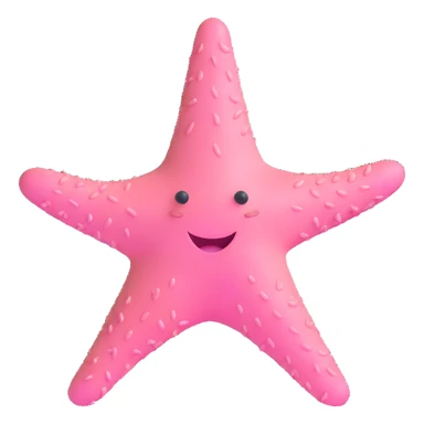 Patrick Star from SpongeBob SquarePants, 3D emoji style sticker