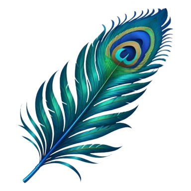 Peacock feather sticker