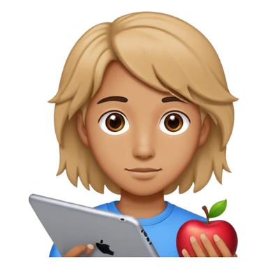 Student with Apple iPad Pro sticker