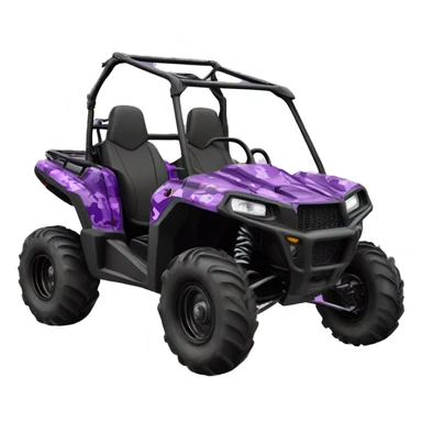 Polaris Purple camouflage buggy atv sticker