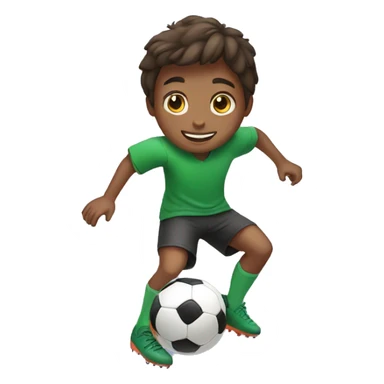 boy balancing a soccer ball sticker