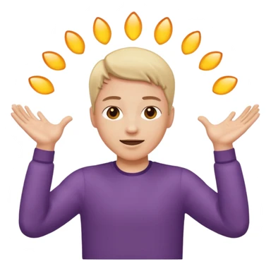 A person with the arms opened and extended sticker