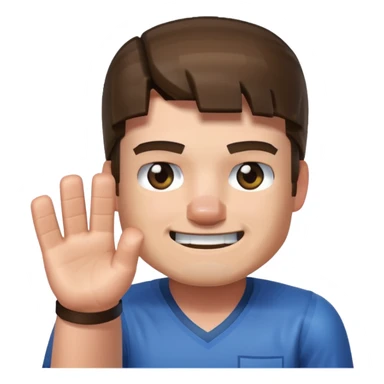 A minecraft character Steve which is doing mean 67 sticker