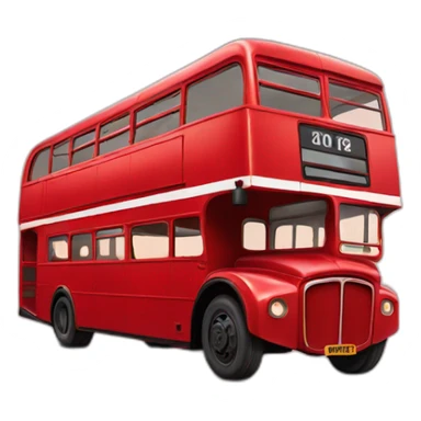 Red Double decker bus sticker