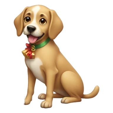 Dog with presents  sticker
