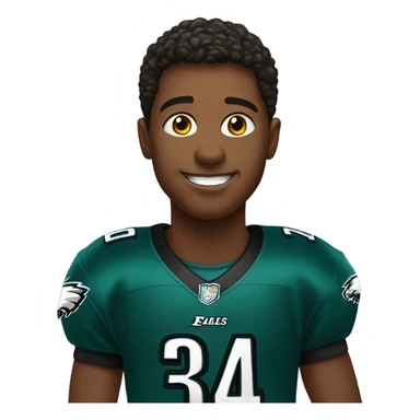 boys having fun indoors in eagles jerseys sticker