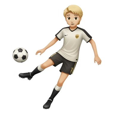teenager with dirty blonde hair playing soccer sticker