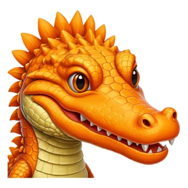 orange furry alligator sticker