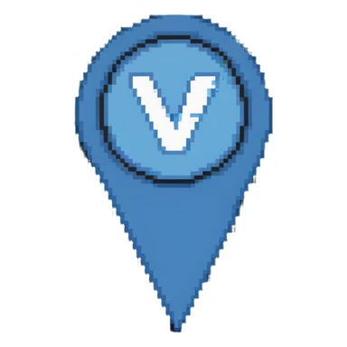 blue tick with white outline sticker