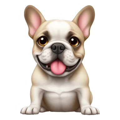 French bulldog with a kiss sticker