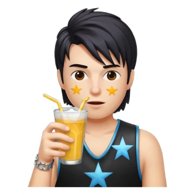 circus Rockstar drinking colddrink   sticker