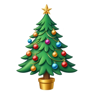 green Christmas tree sticker