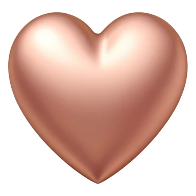 Matte rose gold heart sticker