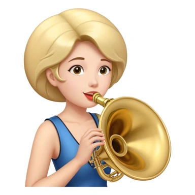 Girl playing the sousaphone sticker